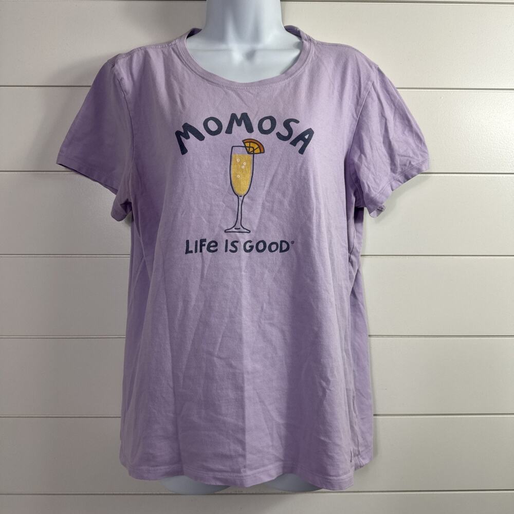 Life Is Good Momosa Crusher Tee Shirt Short Sleeve Purple sz XL